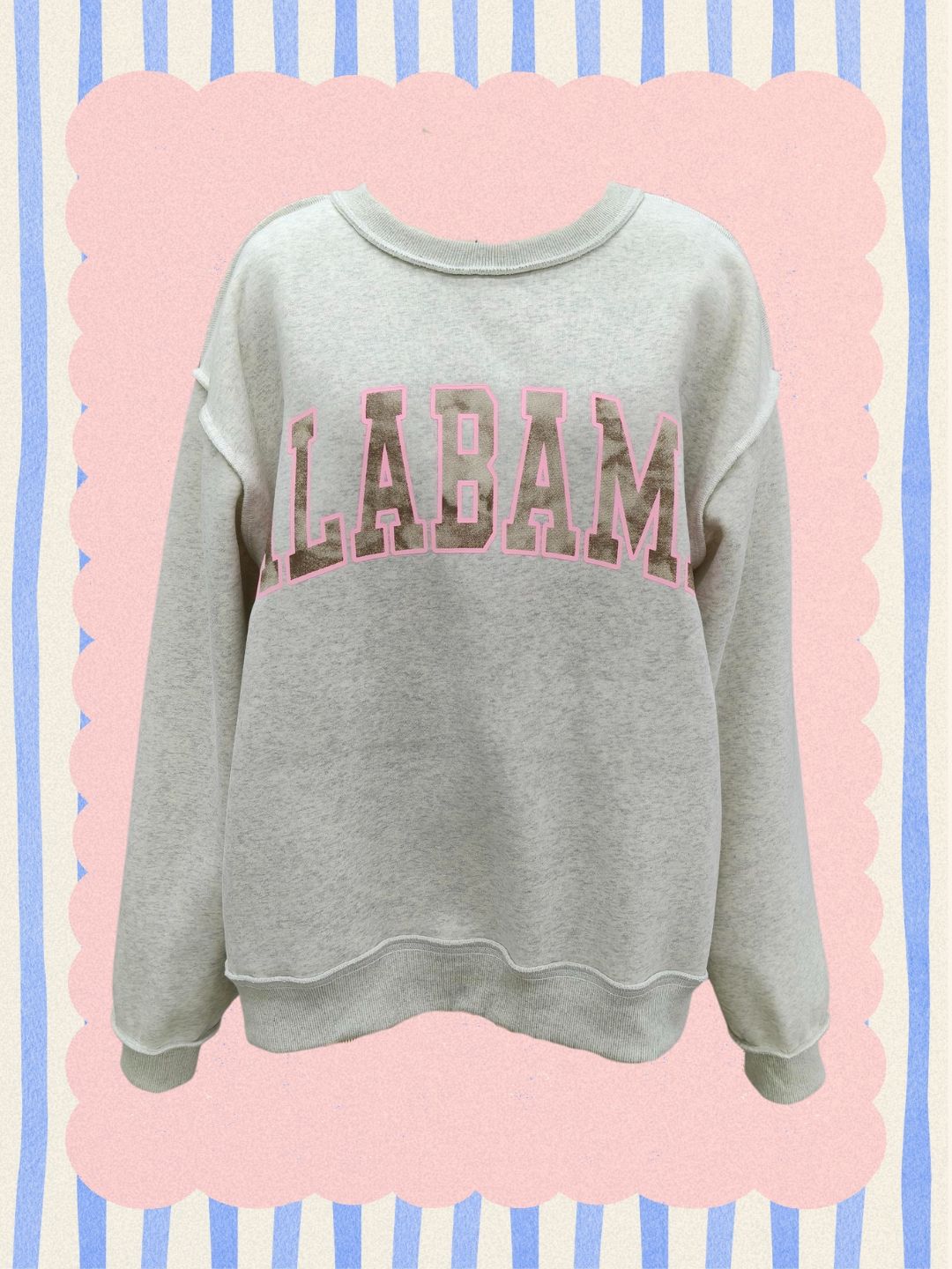 'ALABAMA' CAMO LETTERING REVERSIBLE SWEATSHIRT, Contents:52%COTTON 48%POLYESTER